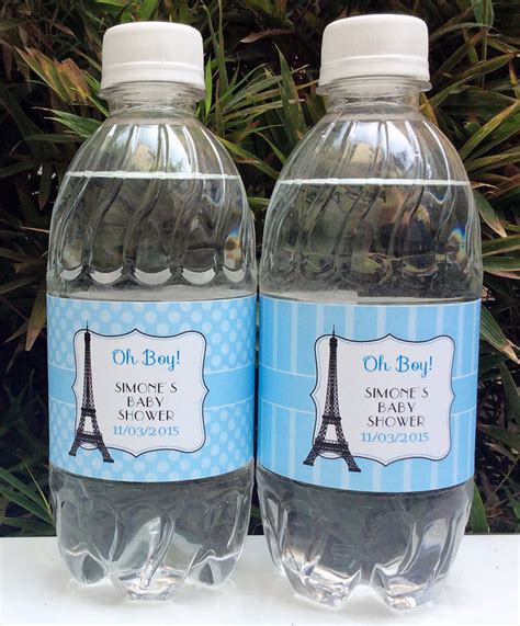 The search for the best water bottle label template is over! Paris Baby Shower Theme Printables | SIMONEmadeit.com