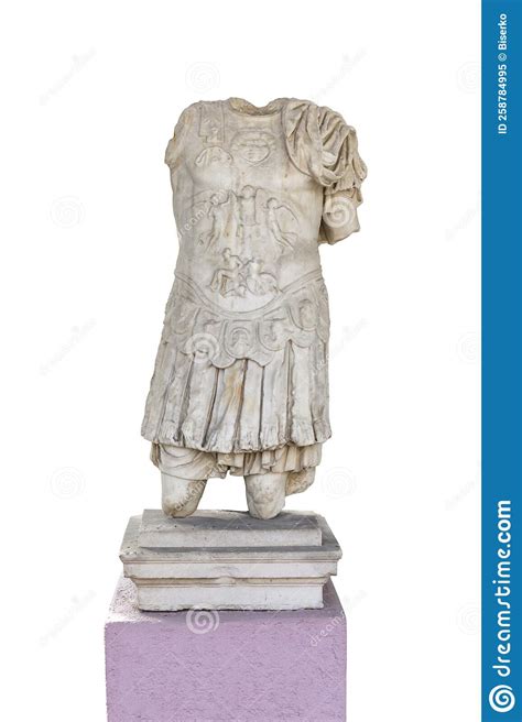 Antigua Escultura Romana Del Emperador De Piedra Imagen De Archivo