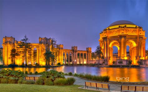 Palace Of Fine Arts In The Marina District Of San Francisco