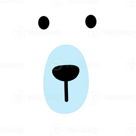 Cute Polar Bear Face 18760410 Png