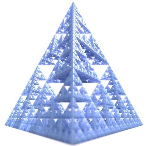 Forma Fractal Pirâmide De Sierpinski Modelo 3d 5 Blend Dae Fbx