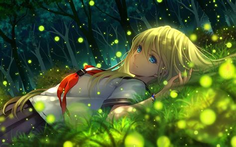 Anime Grass Background