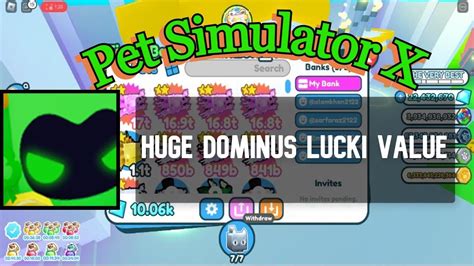 Huge Dominus Lucki Value In Pet Simulator X Roblox Pet Sim X Rainbow