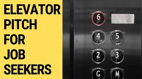 There are different types of elevator pitches: Elevator Pitch for Job Seekers - YouTube
