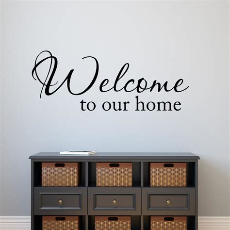 Welcome To Our Home Wall Decal Vinyl Lettering Home Decor