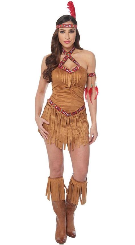 womens sexy fringed american indian costume indian womans costume