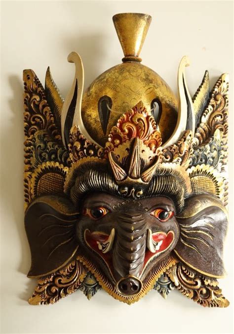 Indonesian Balinese Barong Animal Dance Mask Hand Pained Hand Etsy