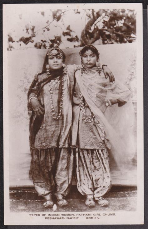 Two Pathani Girls Of Peshawar Old Indian Photos