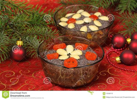 Despite its reputation for having medicinal qualities, stewed prunes are delicious. Polish Christmas Dessert Stock Photos - Image: 12508113