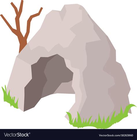 Cave Icon Isometric Style Royalty Free Vector Image