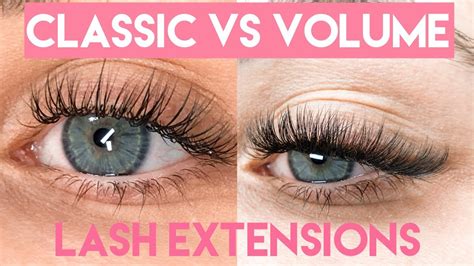 Classic Vs Volume Lash Extensions Same Client Youtube