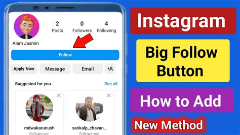 How To Add Big Follow Button On Instagram 2023। Get Instagram Big