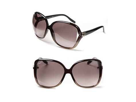 Gucci Oversize Square Frame Sunglasses With Open Sides In Black Black