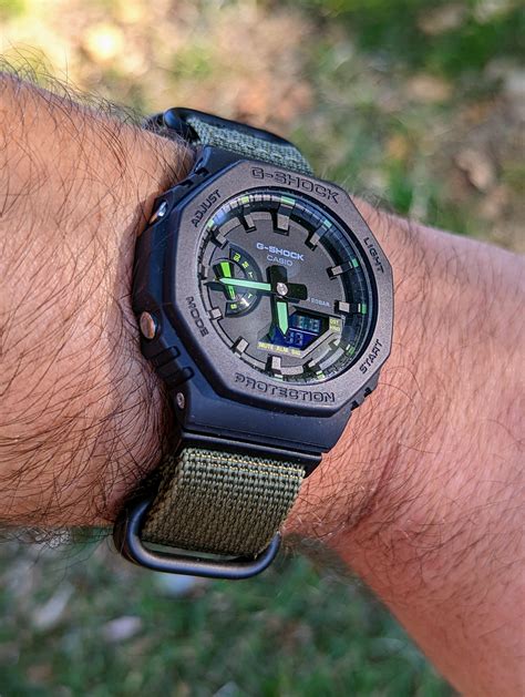 Casio G Shock Ga A Er On A Green Nato Strap R Watches