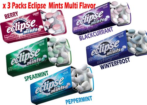 Mints Breath Eclipse Freshner Sweets Sugarfree Mints 3 Packs Multi