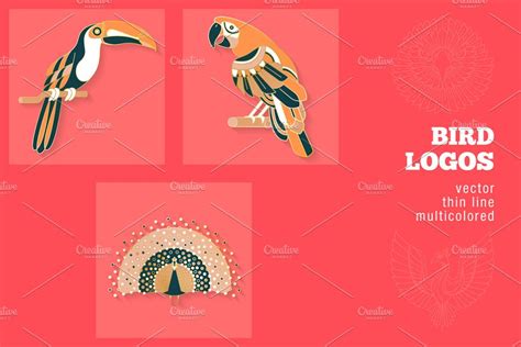 15 Bird Logos Pre Designed Illustrator Graphics ~ Creative Market