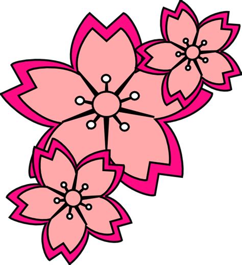 Simple Cherry Blossom Clipart Clip Art Library