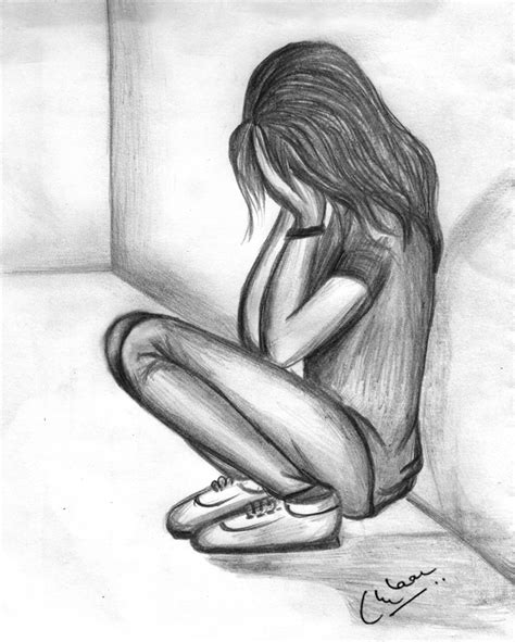 Depressed Girl Drawing Skill