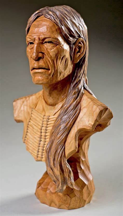 Indian Chief Wood Carving