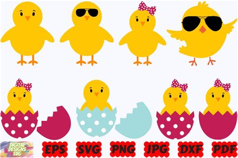 Easter Chicks Svg Cute Easter Chicks Svg Chick Svg Png
