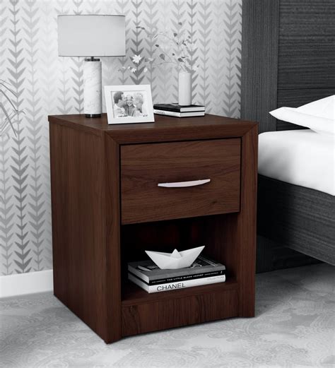 Buy Yuko Bed Side Table In Columbia Walnut Finish Mintwud By