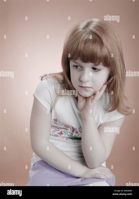Girl Looking Sad Stock Photo Alamy