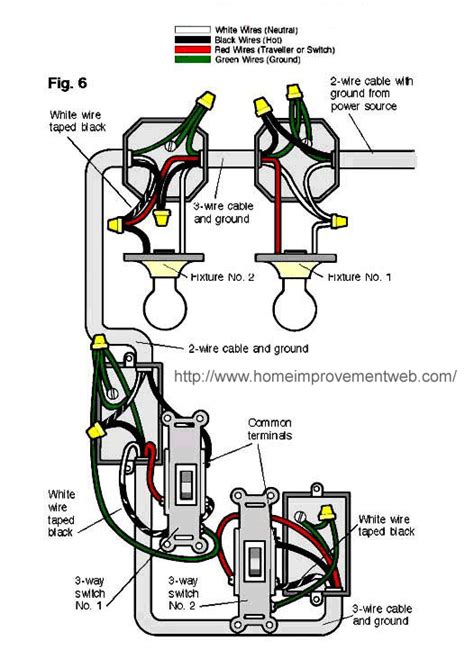 Wiring A 3 Way Switch With Two Lights 3 Way Switch Wiring Diagram