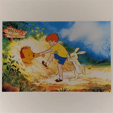 Winnie The Pooh And The Honey Tree Postcard Japan Disney Treasures Rabbits House 1000 Picclick