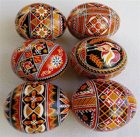 6 Real Ukrainian Handmade Pysanky Easter Egg Ukraine Osterei Etsy