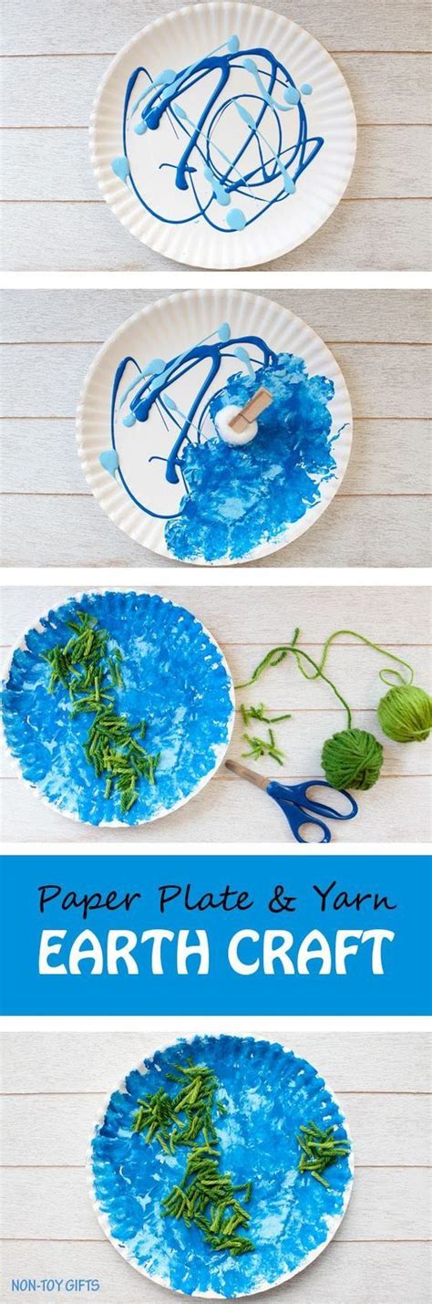 Often teachers will talk about animals or plants or other parts of the natural world. Paper Plate Earth Craft for Kids | Earth craft, Earth day crafts, Earth day activities