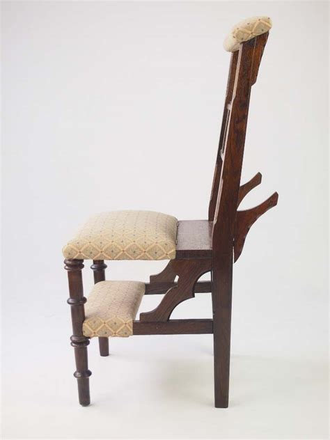 In my family, the person sitting in the prayer chair is the one chosen to say grace over a meal. Victorian Metamorphic Prayer Chair For sale