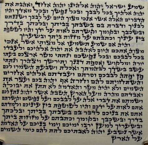 Parchment Mezuzah Scroll With Ashkenazi Arizal And Bet
