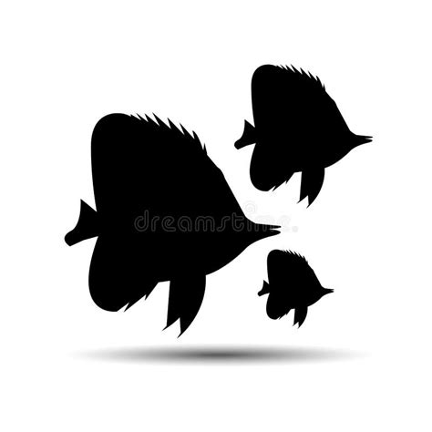 Ejemplo De Diferentes Tipos De Silueta De Los Pescados Ilustración Del