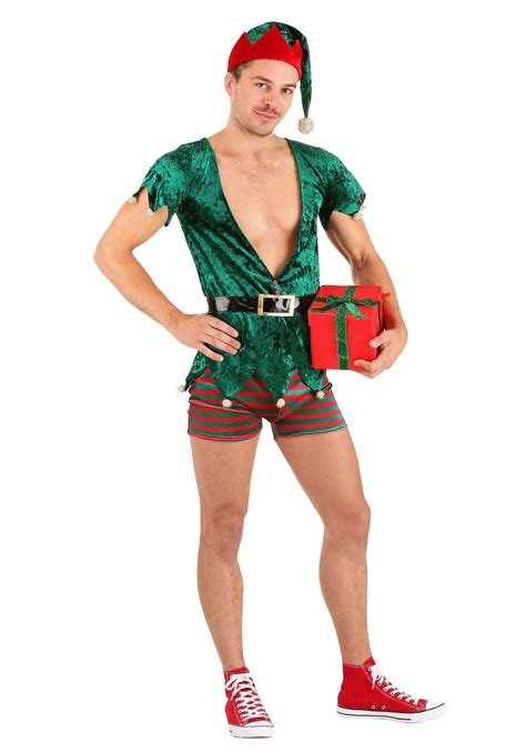 Sexy Christmas Elf Mens Costume