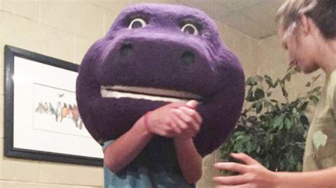 Alabama Girl Gets Stuck In Giant Barney Head