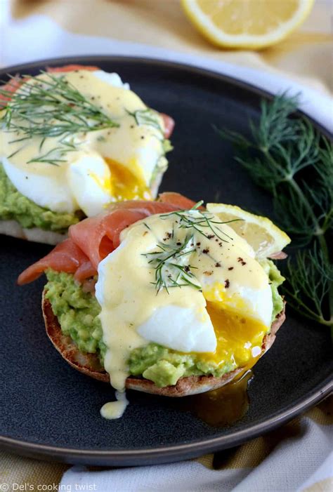 Fancy Salmon Avocado Eggs Benedict Del S Cooking Twist