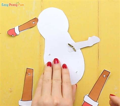 Movable Paper Doll Christmas Photo Craft Easy Peasy And Fun Merry