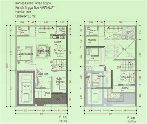 desain rumah minimalis modern  lantai type