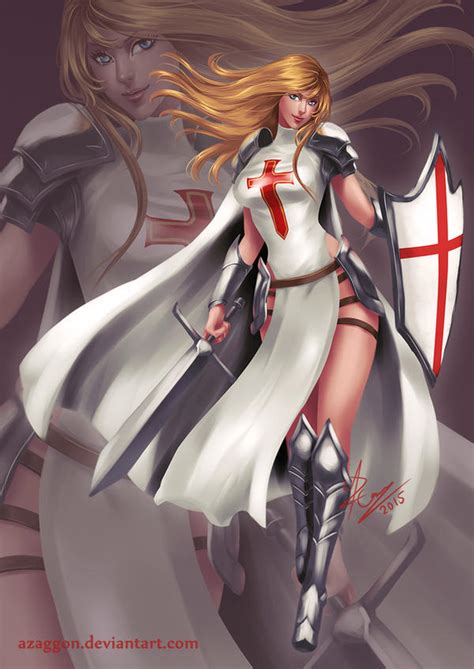 Female Crusader Commission By Azaggon On Deviantart