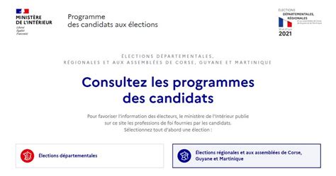 20 et 27 juin 2021. Régionales et départementales 2021: les programmes des candidats accessibles en ligne - L'ABESTIT