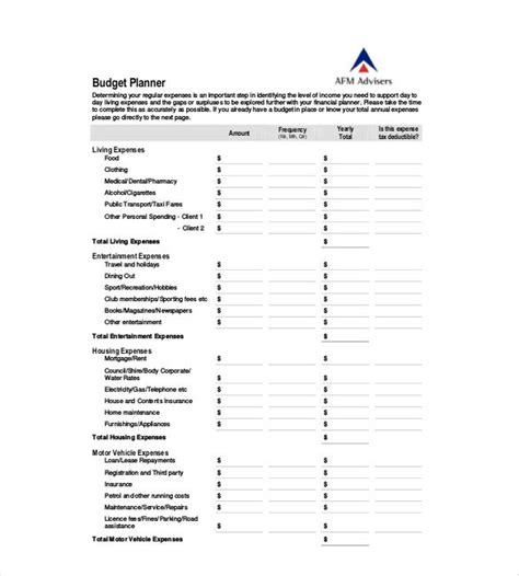 7 Yearly Budget Plan Templates Word Pdf Excel