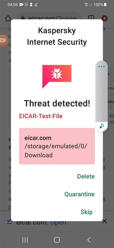 Mobile Av Eicar Test File Kaspersky Internet Security Kaspersky