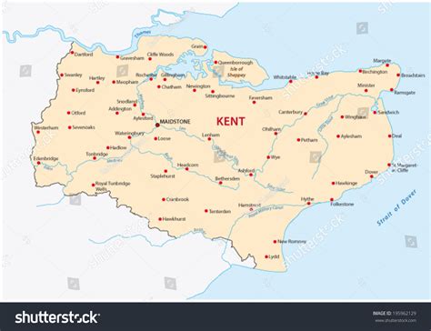 Road Map Of Kent England