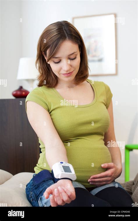Blood Pressure Pregnant Woman Stock Photo Alamy