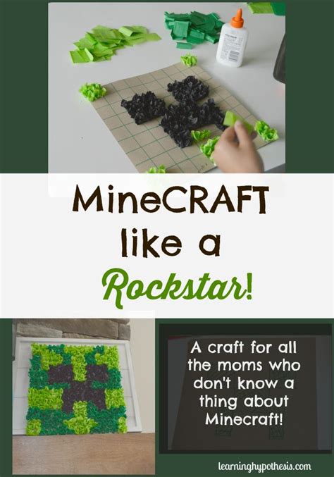 Minecraft Art Project For Parties Or Just For Fun Tissue Paper Craft