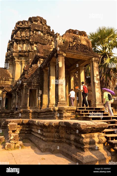 Temples At Angkor Wat Stock Photo Alamy