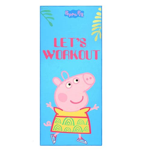 Buy Peppa Pig Workout Anti Slip Carpet In Blue By Saral Home Online