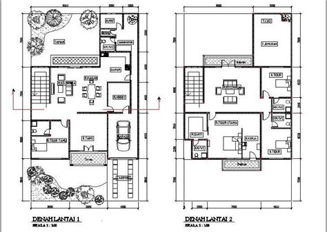 Denah Rumah 2 Dua Lantai Terbaru Informasi Dan Model Rumah