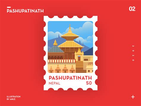 Pashupatinath Nepal Stamp By Anuz Pandey On Dribbble
