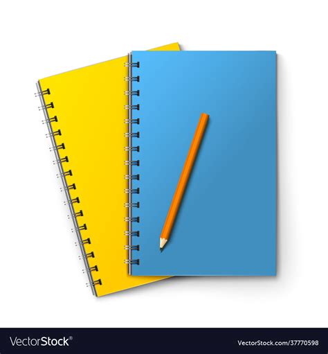 Notepads And Pencil Royalty Free Vector Image Vectorstock
